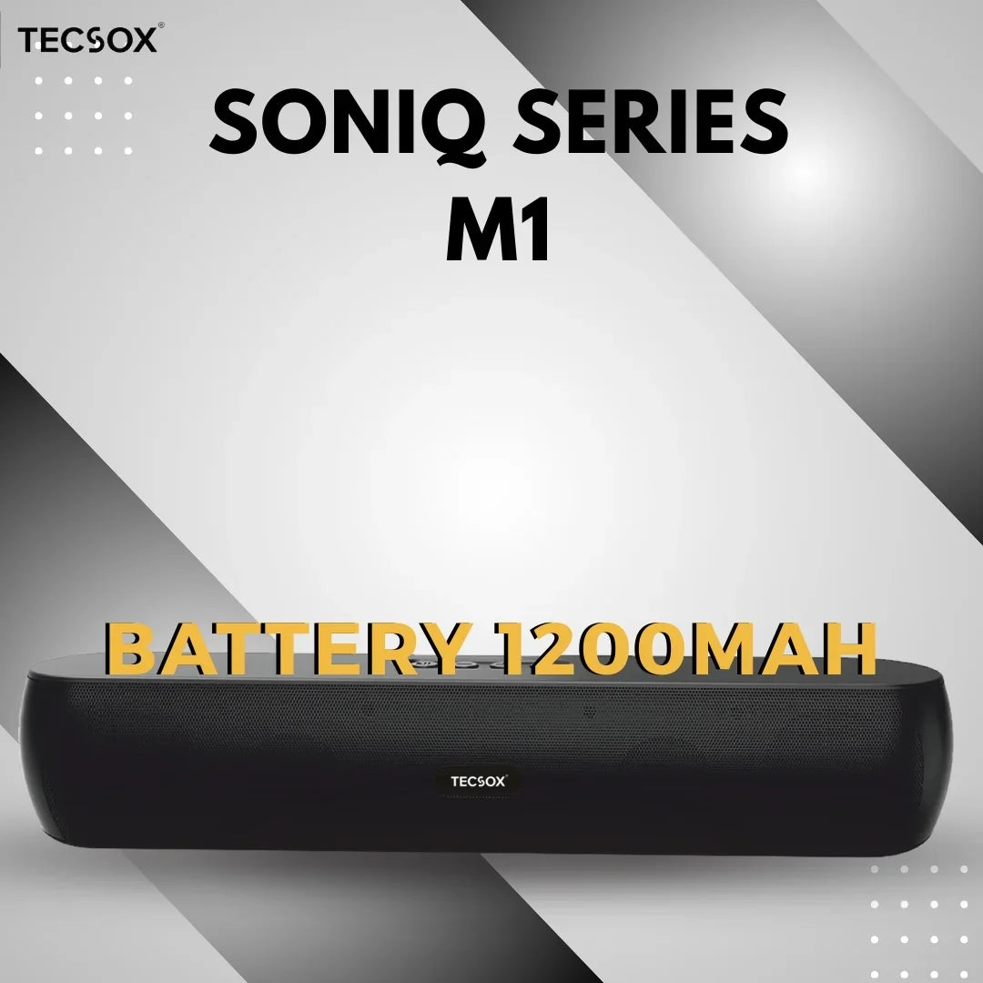 TecSox Soniq Series M1 | Speaker with 12watt & Powerful Bass