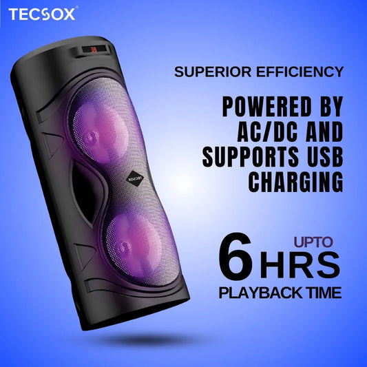 TecSox Rockstar | Speaker with 40watt & Powerful Bass