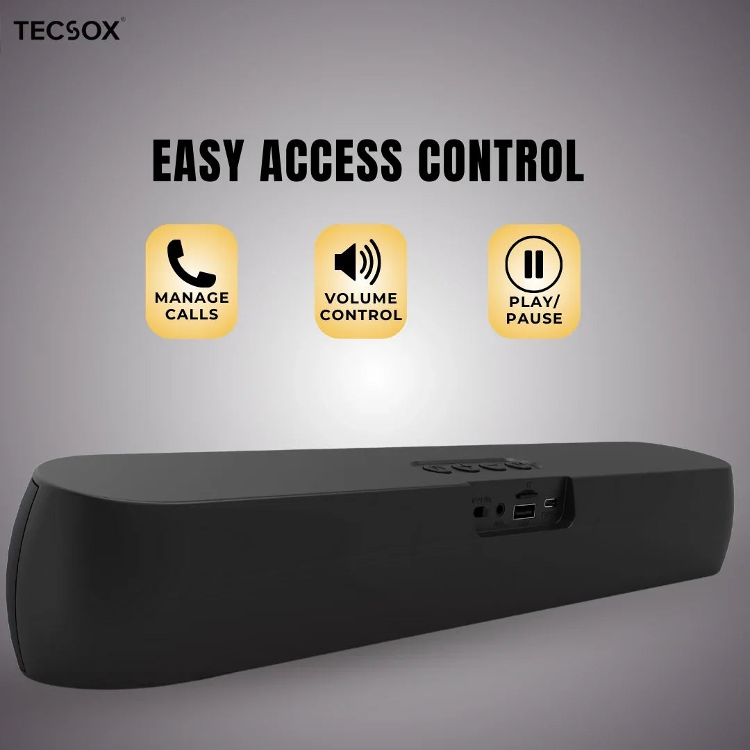 TecSox Soniq Series M1 | Speaker with 12watt & Powerful Bass