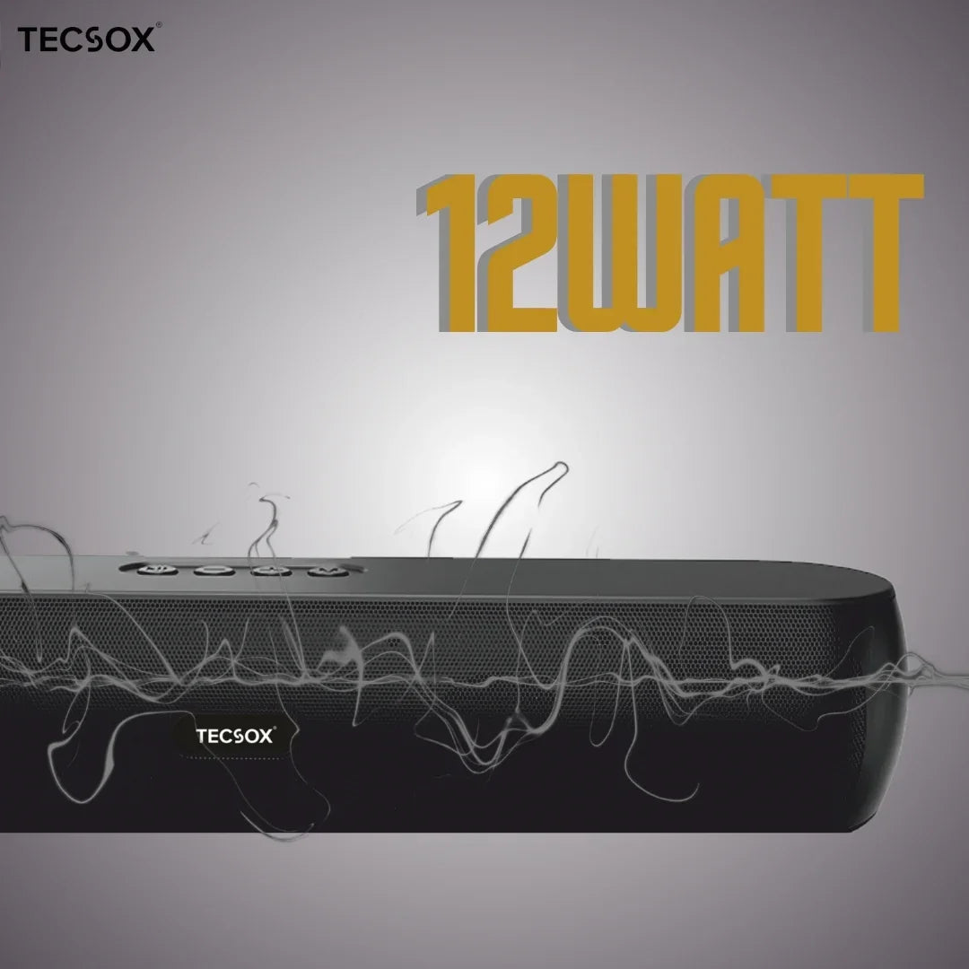 TecSox Soniq Series M1 | Speaker with 12watt & Powerful Bass