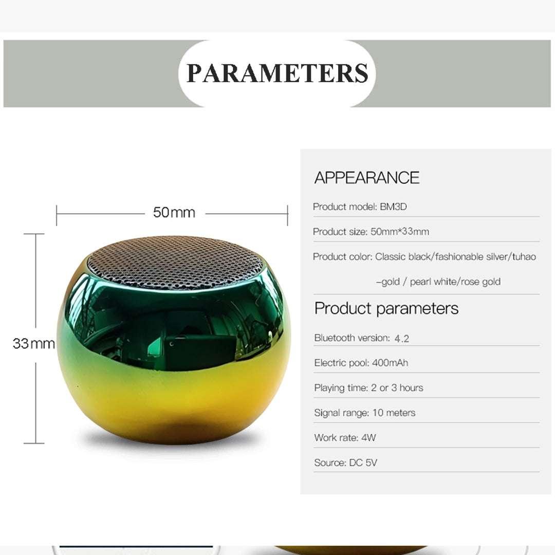Buy TecSox Mini Bluetooth Speaker | 360 Crystal Clear Sound - TecSox