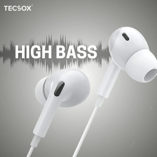 TecSox Prime Type C Earphones Online | Supports All Device