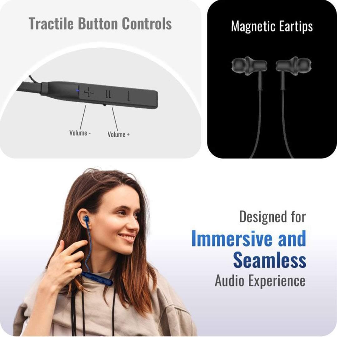 Order TecSox Neo 400 Bluetooth Neckband | 40 Hrs Playtime - TecSox