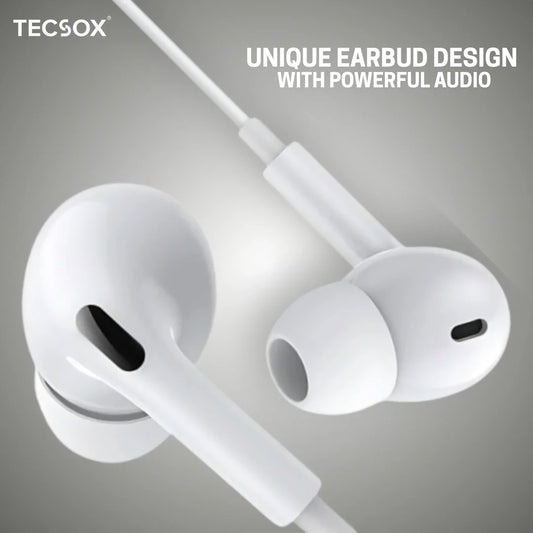 TecSox Prime Type C Earphones Online | Supports All Device