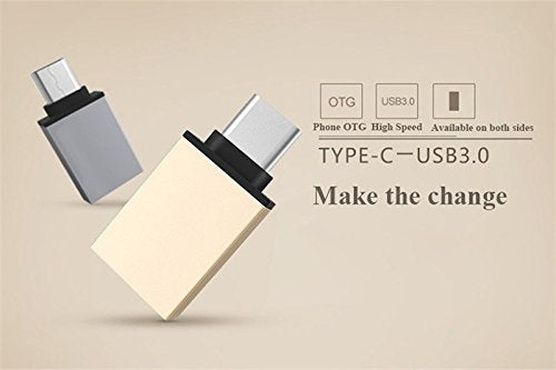 TecSox Aluminium Type C OTG Adapter to USB 2. 0