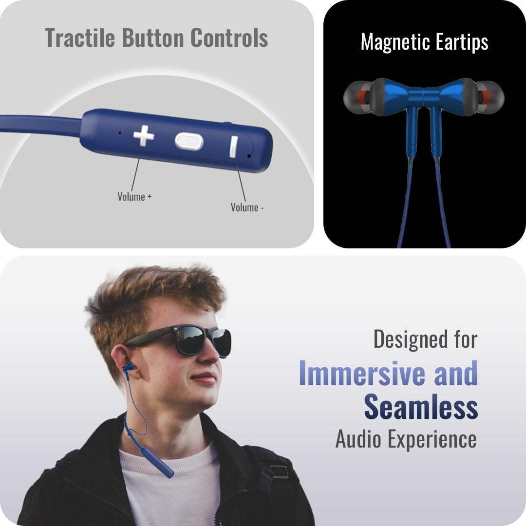 Buy Blaze 200: Bluetooth Neckband | 40Hrs Charge + High Bass - TecSox