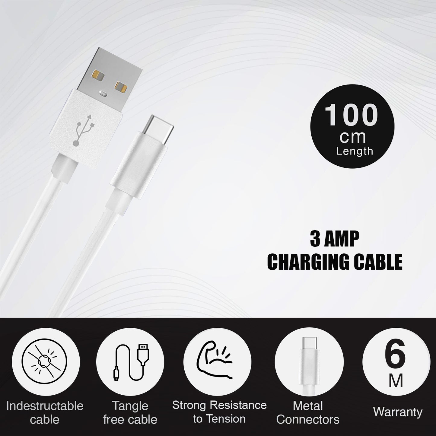 Tecsox 33 Watt fast charging USB A to Type C | Fast Charging | Under ₹200