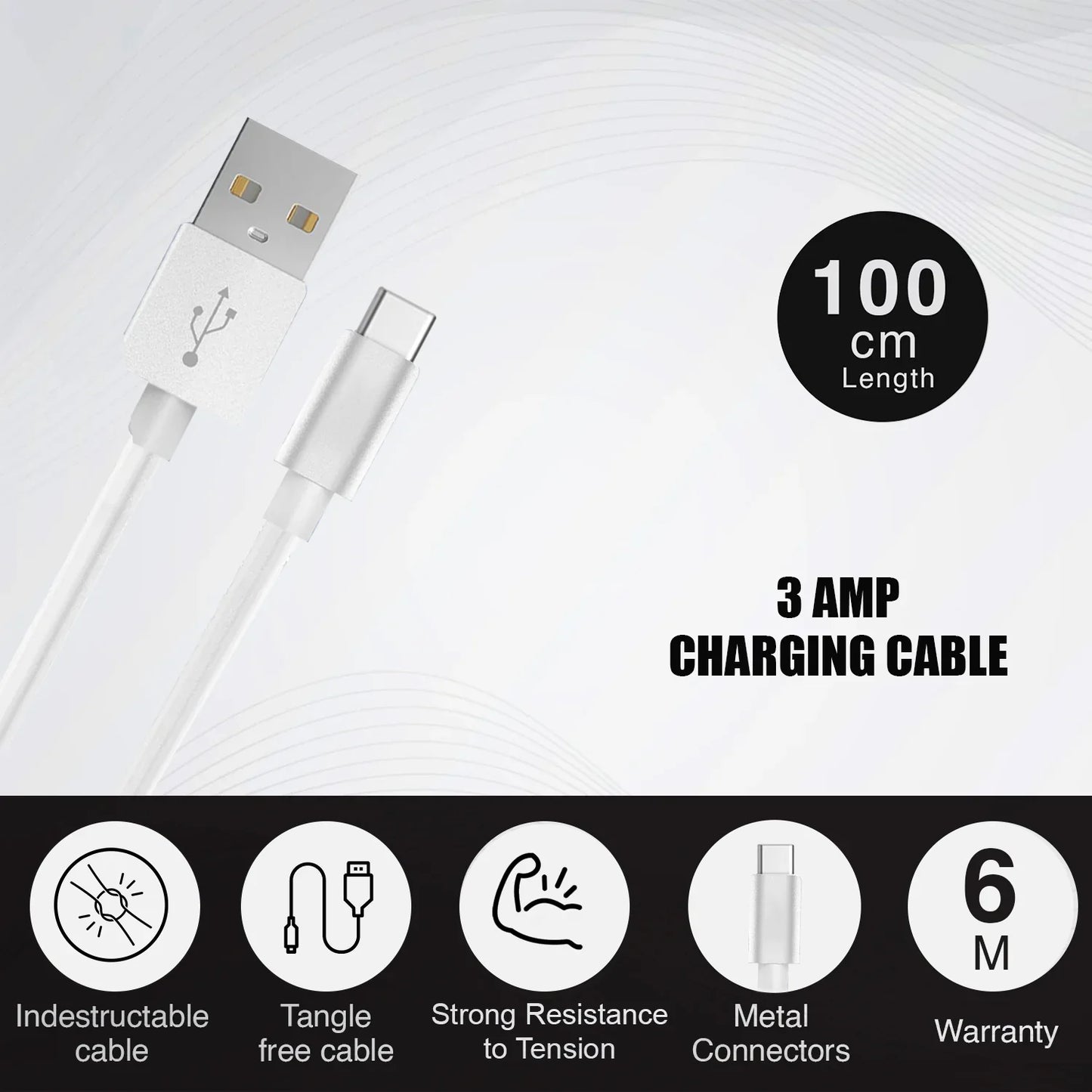 Tecsox 33 Watt fast charging USB A to Type C | Fast Charging | Under ₹200