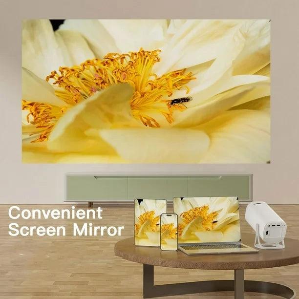 TecSox IVORY PROJECTOR |Smart Mini Projector Android 11 | WiFi6 Support 4K 1080P | Projector 1280*720P | Home Cinema Portable Projector - TecSox