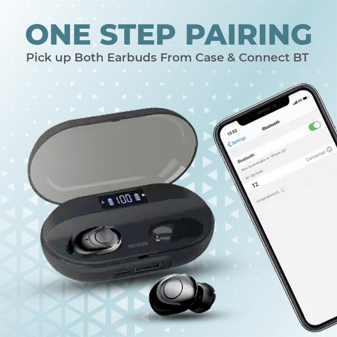 Power House Bluetooth Earbuds | 40 Hr Playtime | Under ₹1000 - TecSox