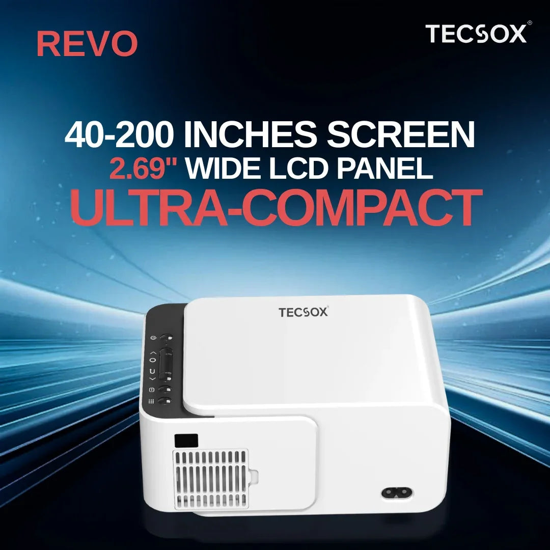 TecSox Revo Projector Online | 4K Video | Android 13 | Under ₹7000