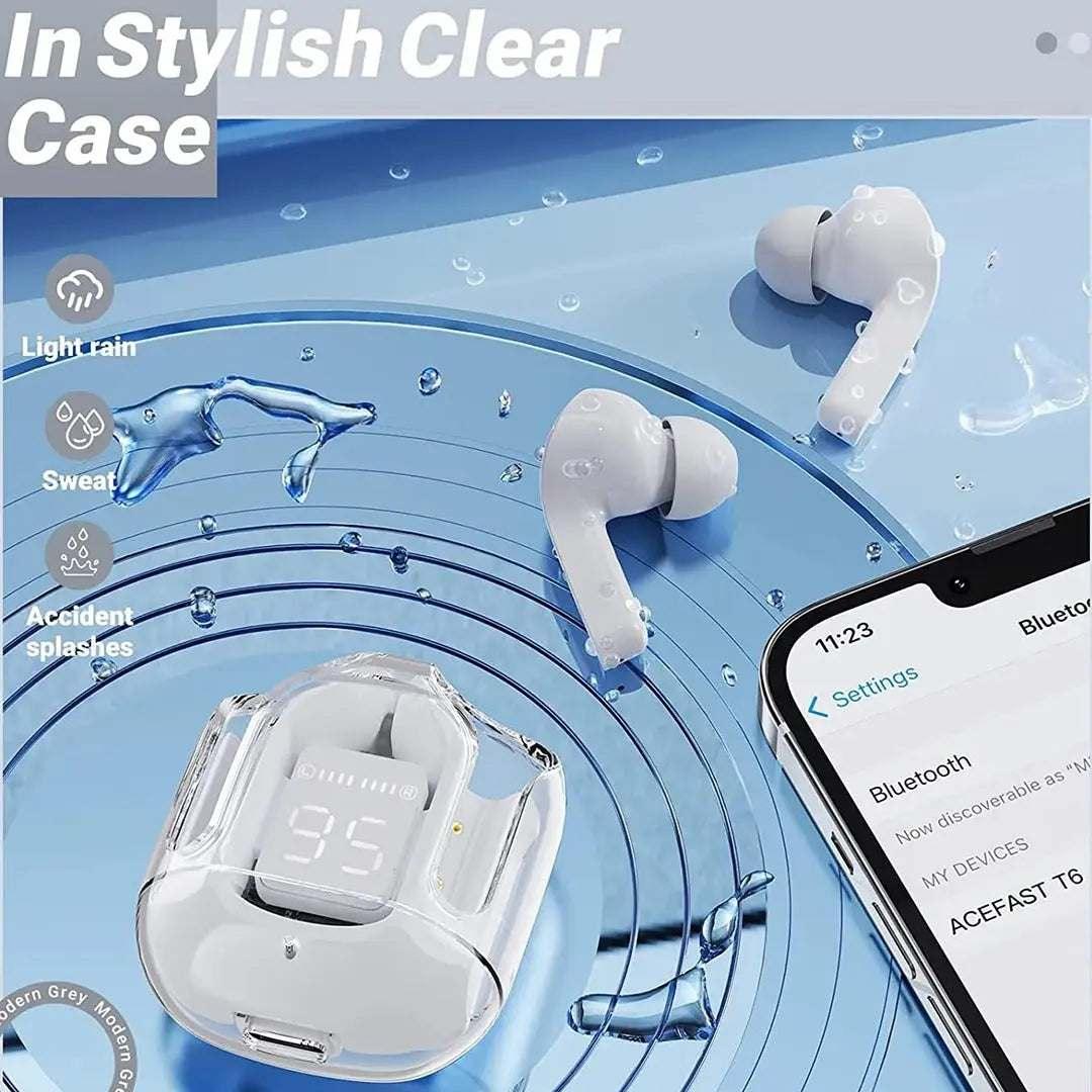 UltraPod Bluetooth Earbuds | High Bass + Water Resistant - TecSox