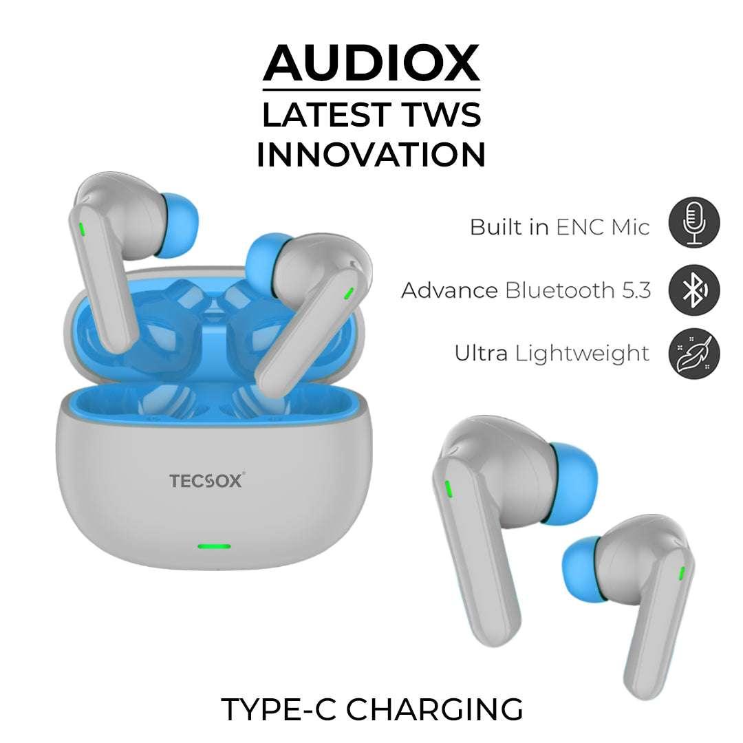 Buy AudioX Bluetooth Earbuds | Powerful Bass & Light Weight - TecSox