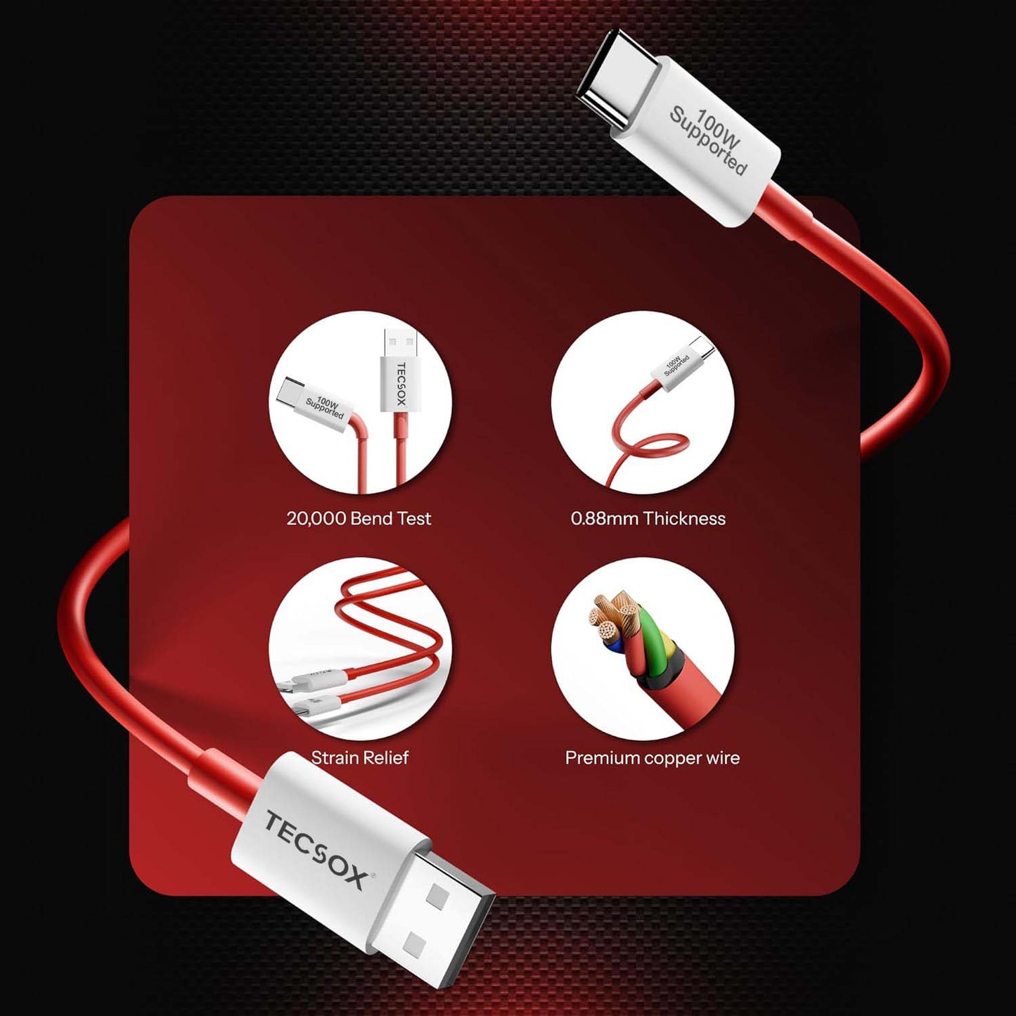 100W Charger + Cable | Fast Charging and Data Transfer