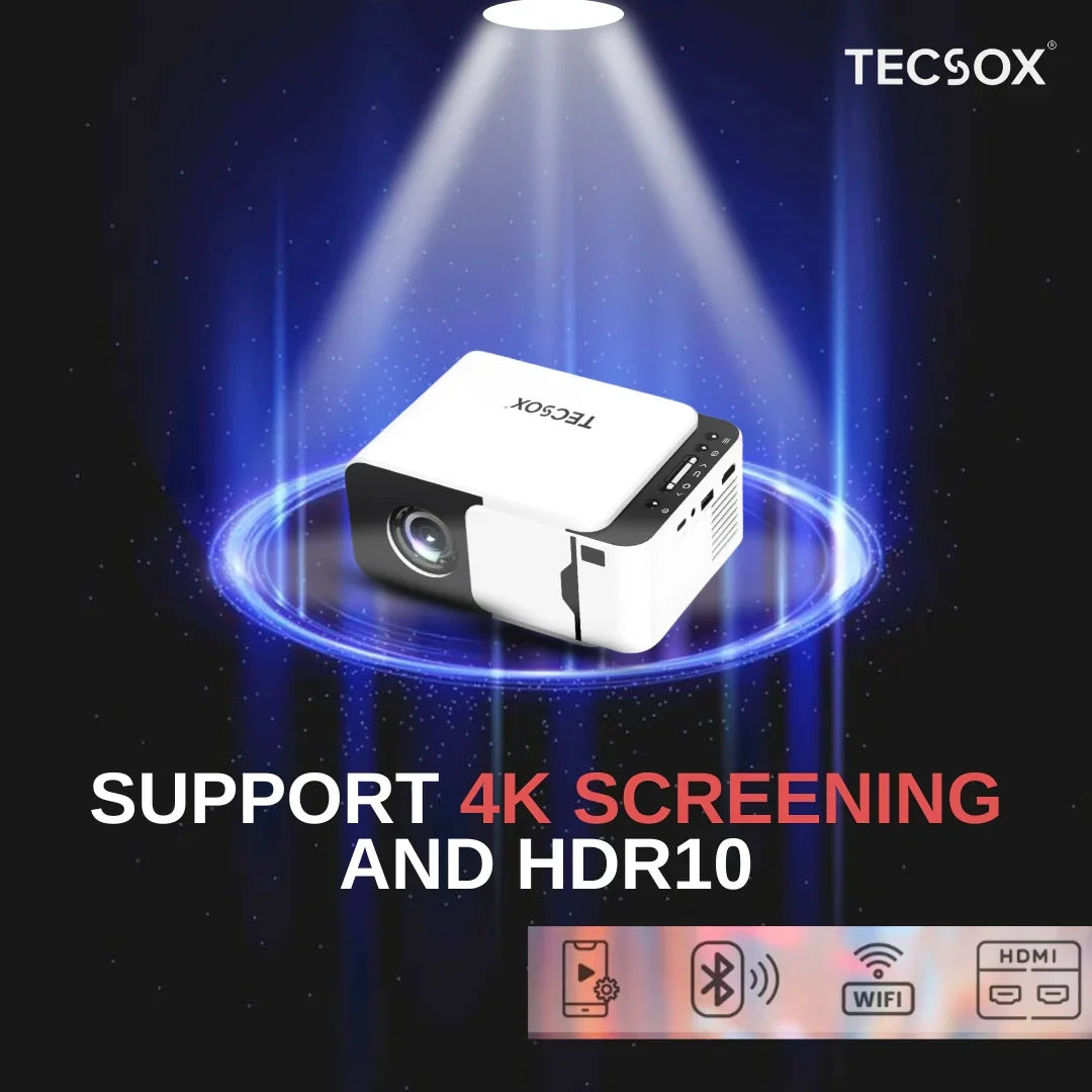 TecSox Revo Projector Online | 4K Video | Android 13 | Under ₹7000