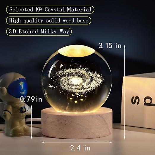 Buy TecSox 3D Galaxy Crystal Ball with LED Stand