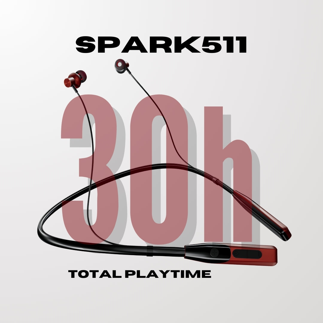 Spark511 Bluetooth Neckband | ENC | 30 Hr | IPX Water Resistant