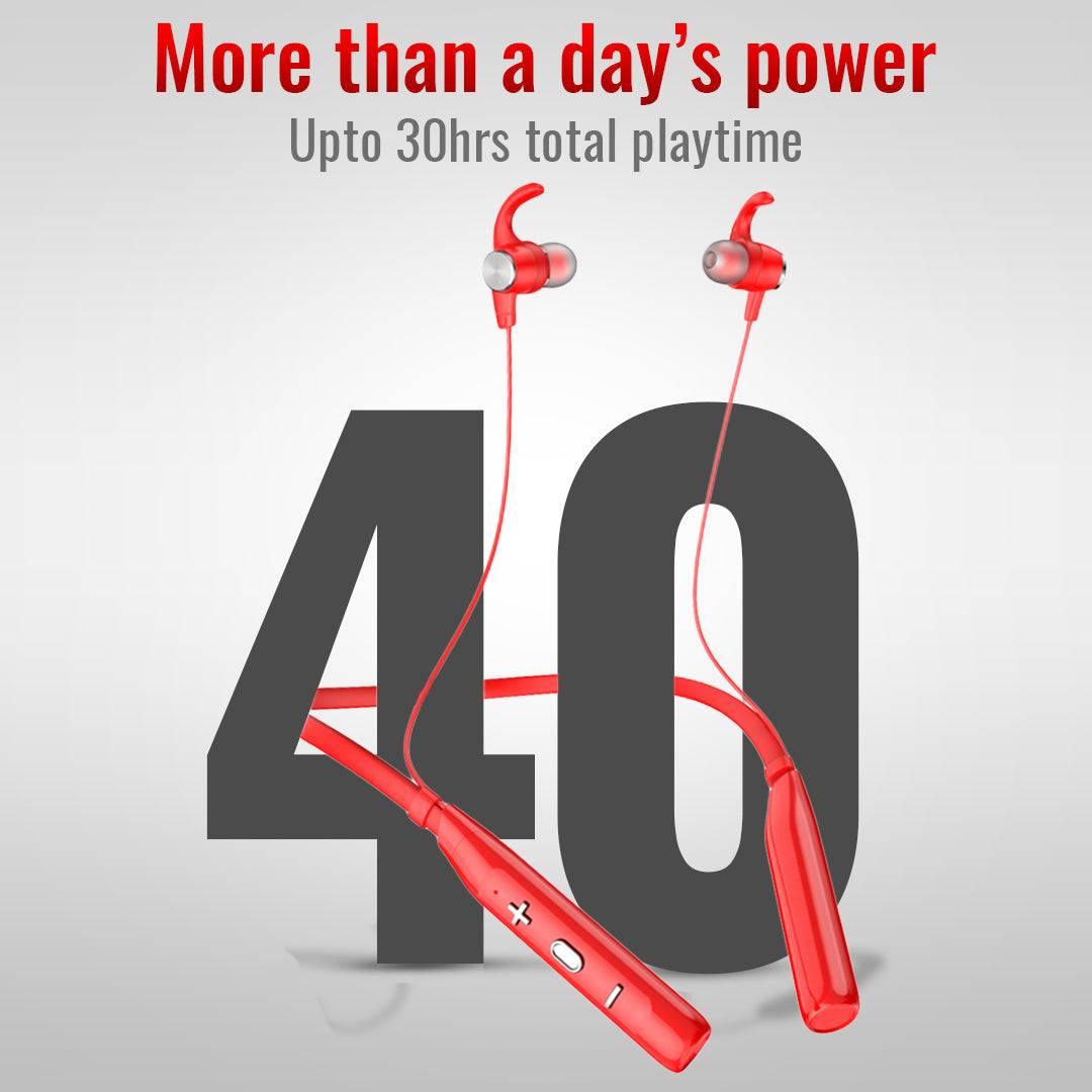 Order TecSox Blaze 300 Bluetooth Neckband | Powerful Audio - TecSox