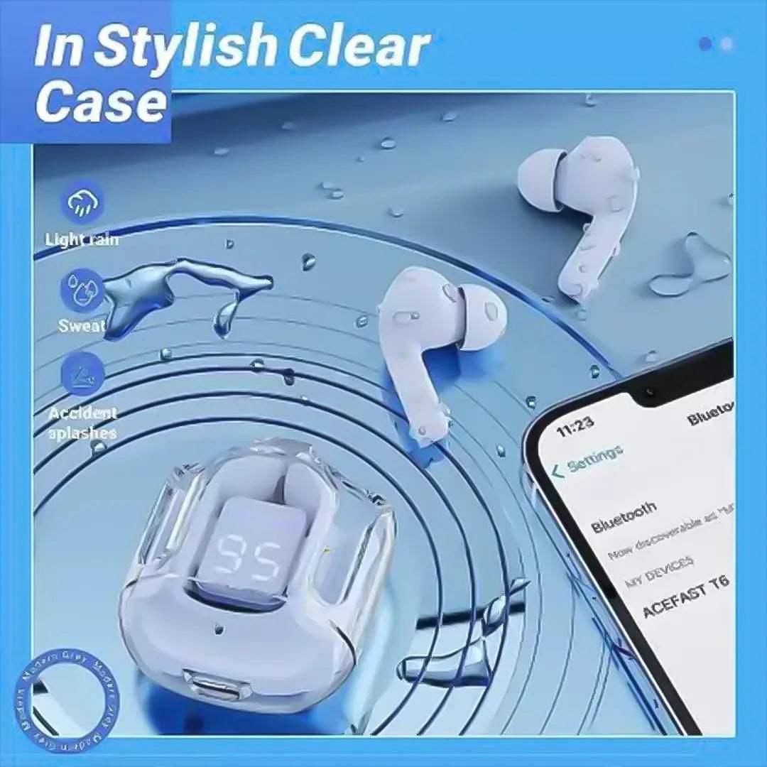 UltraPod Bluetooth Earbuds | High Bass + Water Resistant - TecSox