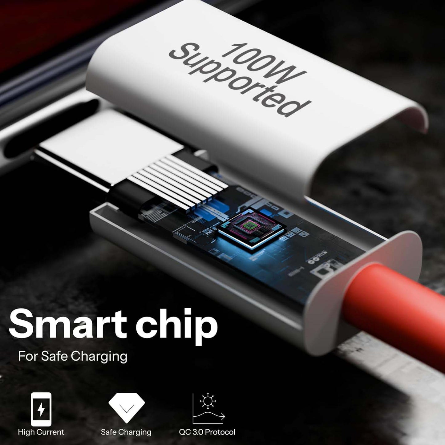 100W Charger + Cable | Fast Charging and Data Transfer