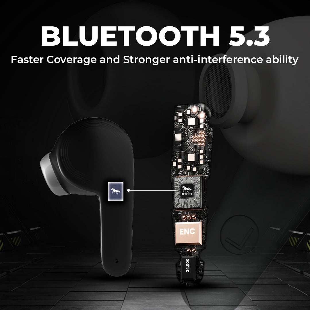 Order MAX12 Pro Bluetooth Earphones Online | 3Hrs Playtime - TecSox
