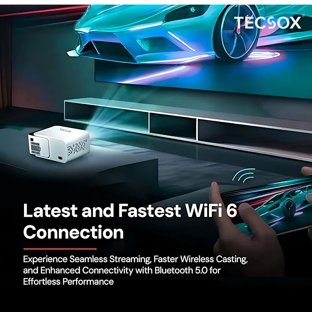 TecSox Revo Projector Online | 4K Video | Android 13 | Under ₹7000