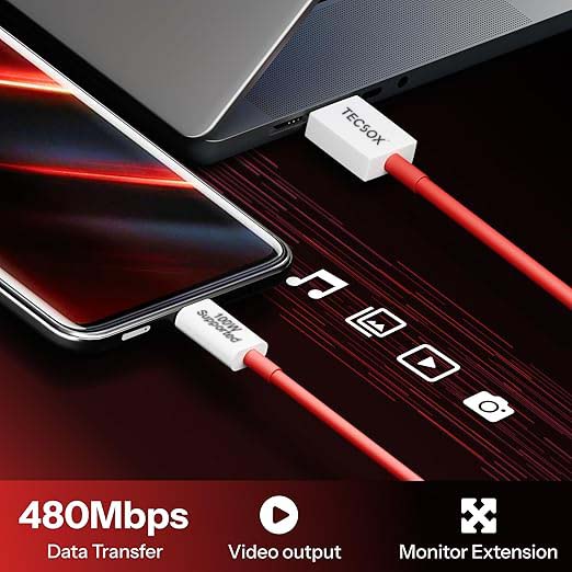 100W Charger + Cable | Fast Charging and Data Transfer