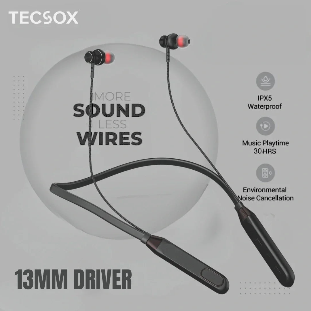 Spark411 Bluetooth Neckband | ENC | 30 Hr | IPX Water Resistant