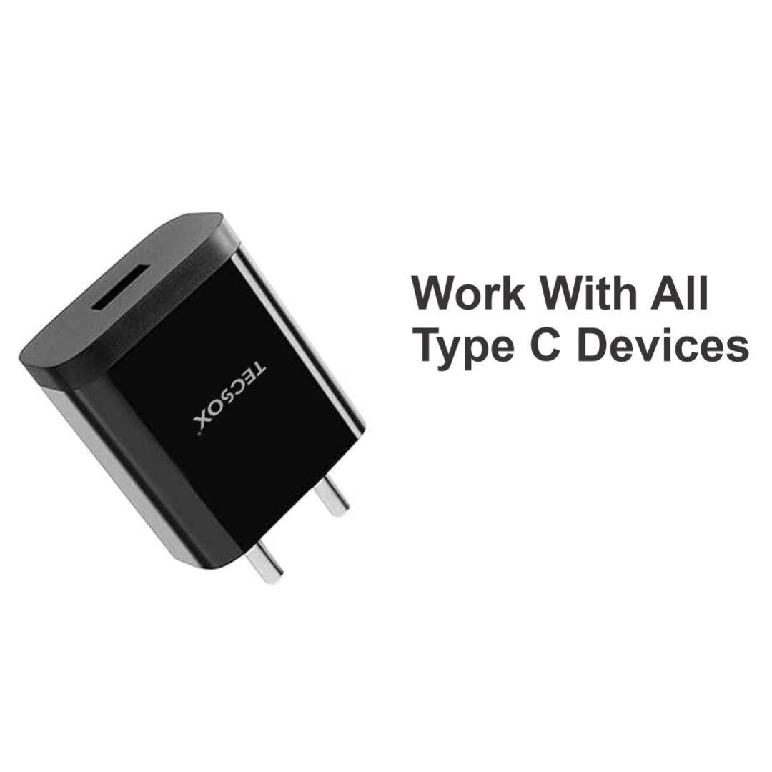 USB Charger | 3A Wall | Under ₹400 - TecSox