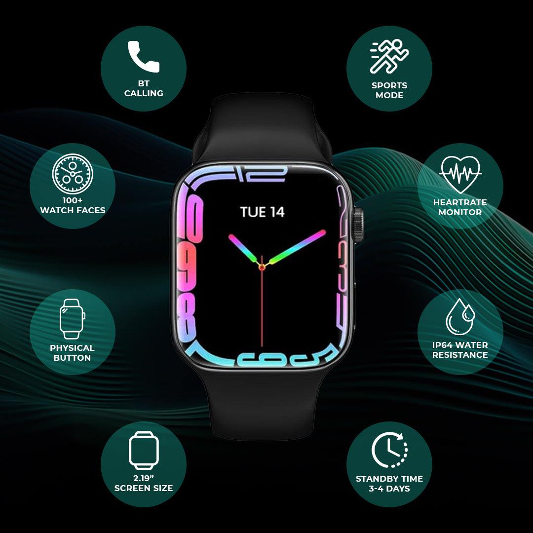 Get Thrill Smart Watch | 2.19" HD Display + Water Resistant - TecSox