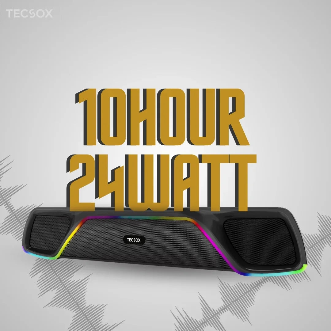 TecSox Soniq Series M2 | Speaker with 24watt & Powerful Bass