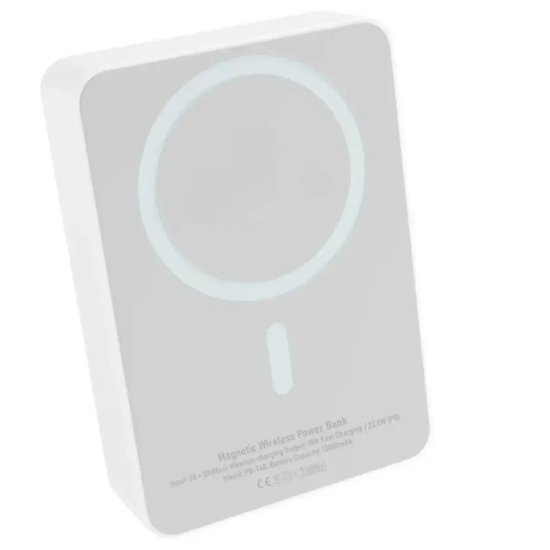 TecSox 5000mAh | Wireless With MagSafe Compact Pocket Size Power Bank | Lithium Polyme