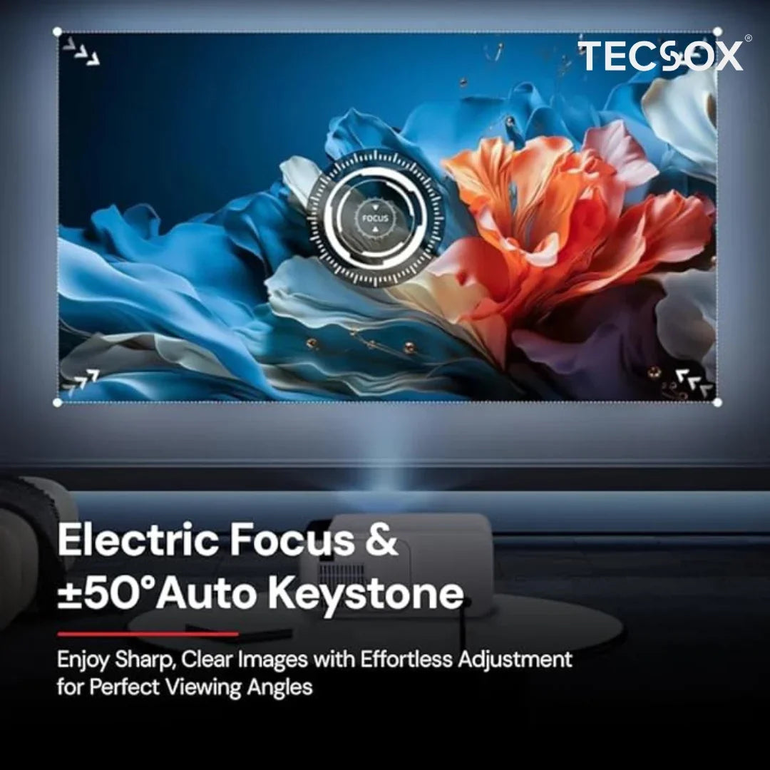 TecSox Revo Projector Online | 4K Video | Android 13 | Under ₹7000