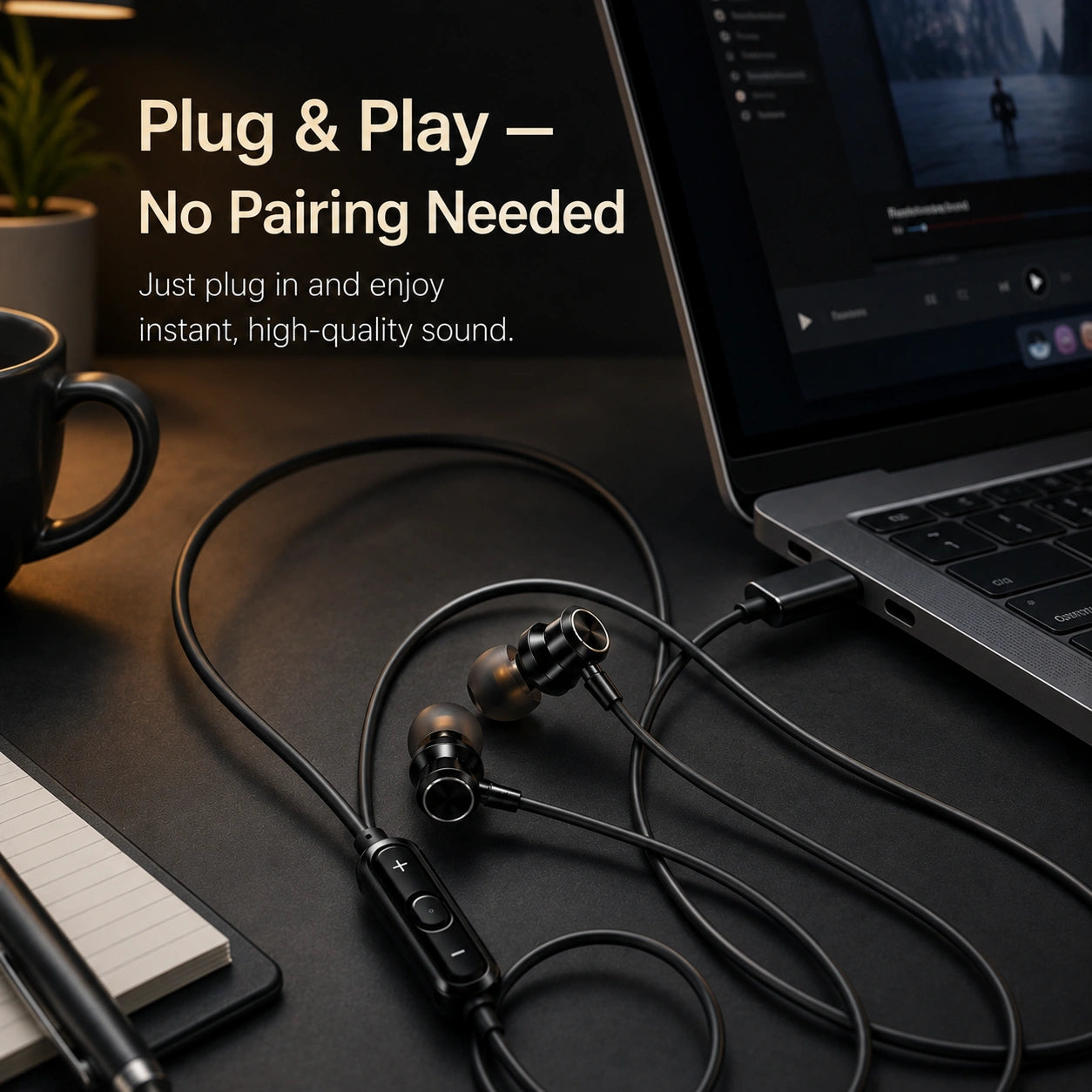 TecSox Type C Earphones | Deep Bass & Balanced Sound