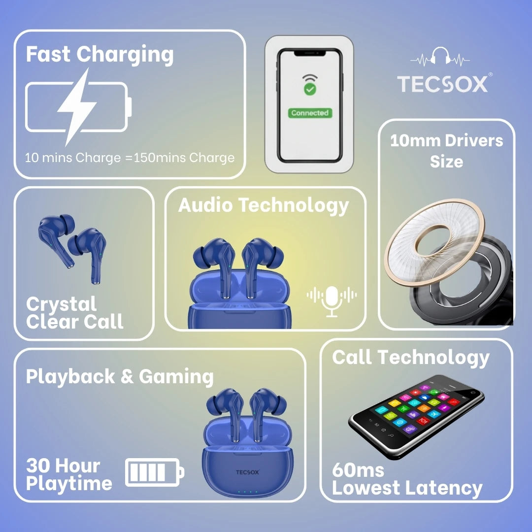 Buy TecSox Neo231 Wireless Earbud With Comfortable Fit