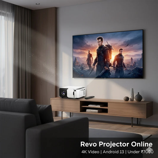 TecSox Revo Projector Online | 4K Video | Android 13 | Under ₹7000