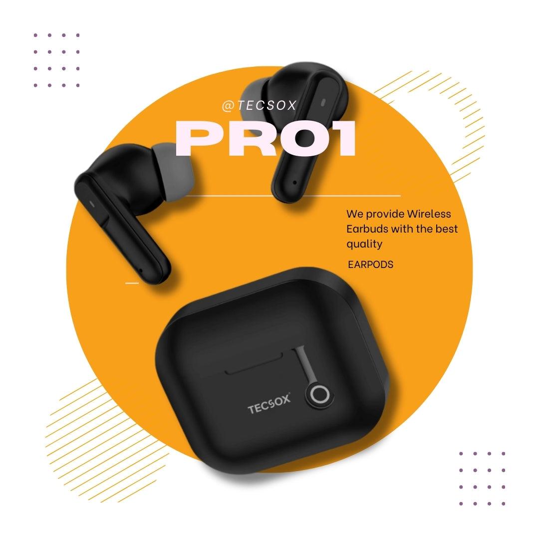 tws i100000 pro Bluetooth イヤフォン　ラスト1つ Buy TecSox Pro1 Wireless Earbud With Comfortable Fit
