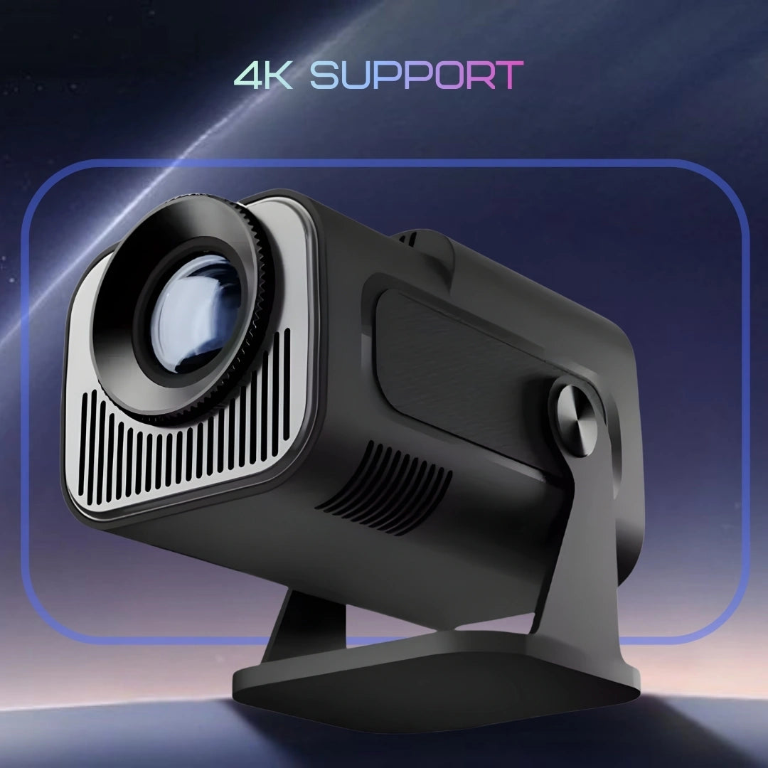 Tecsox Panther Mini Projector: 4K Video | Android 11 | 180° rotation