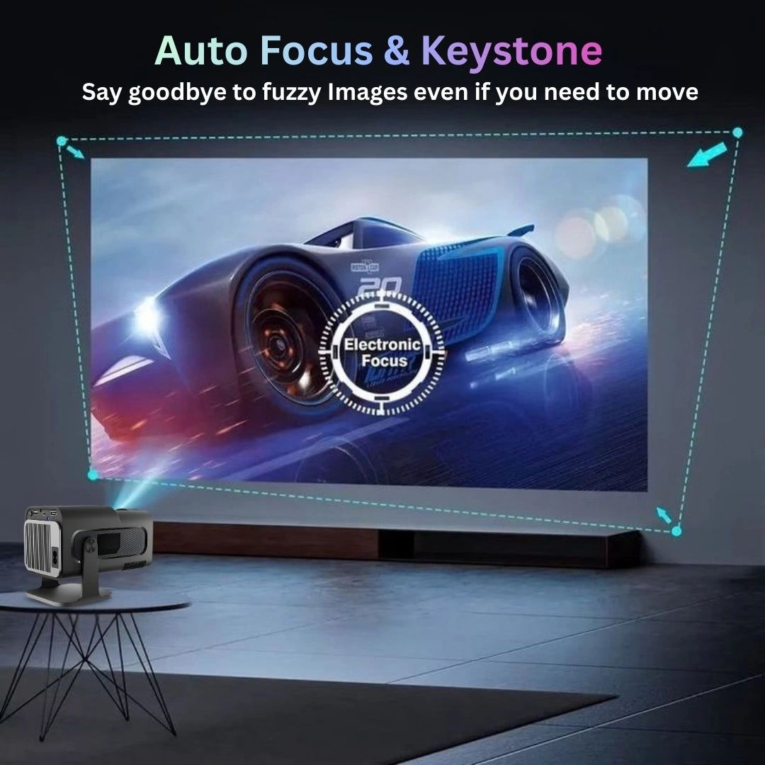 Tecsox Panther Mini Projector: 4K Video | Android 11 | 180° rotation