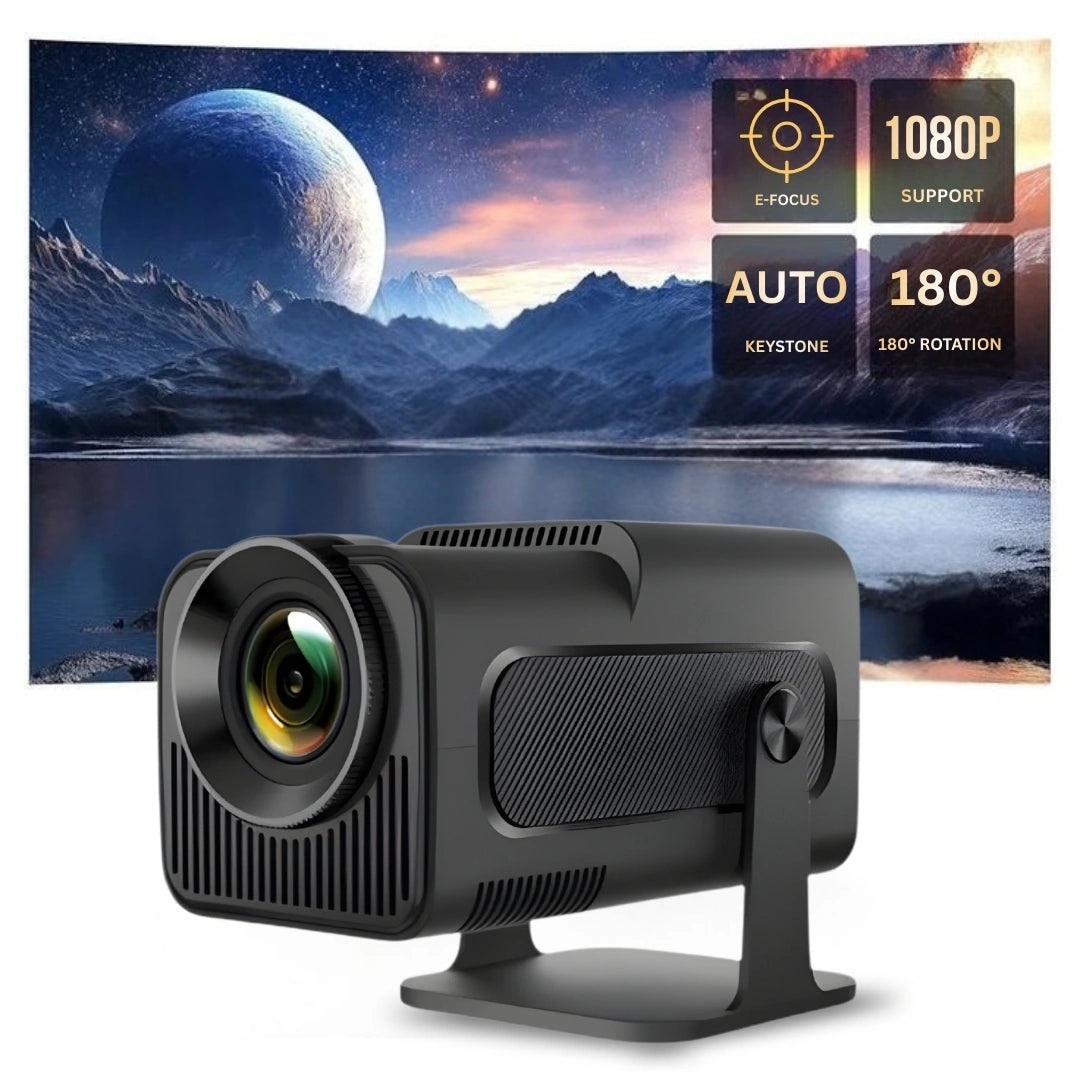 Tecsox Panther Mini Projector: 4K Video | Android 11 | 180° rotation