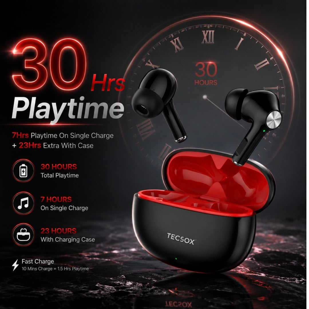Buy TecSox Neo411 Wireless Earbud With Deep Bass & Comfortable Fit