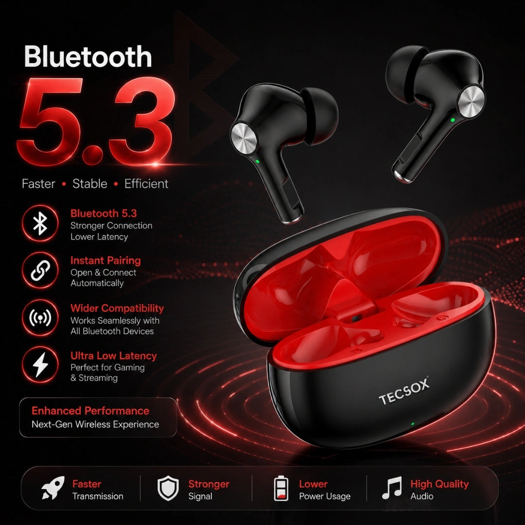 Buy TecSox Neo411 Wireless Earbud With Deep Bass & Comfortable Fit