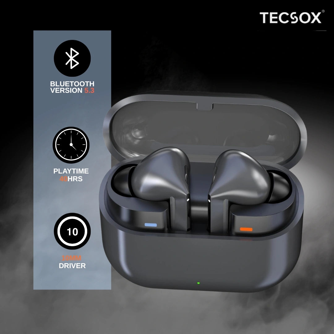 Order TecSox Audora Bluetooth Earbuds | Deep Bass | Under ₹1000