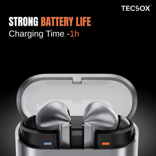 Order TecSox Audora Bluetooth Earbuds | Deep Bass | Under ₹1000