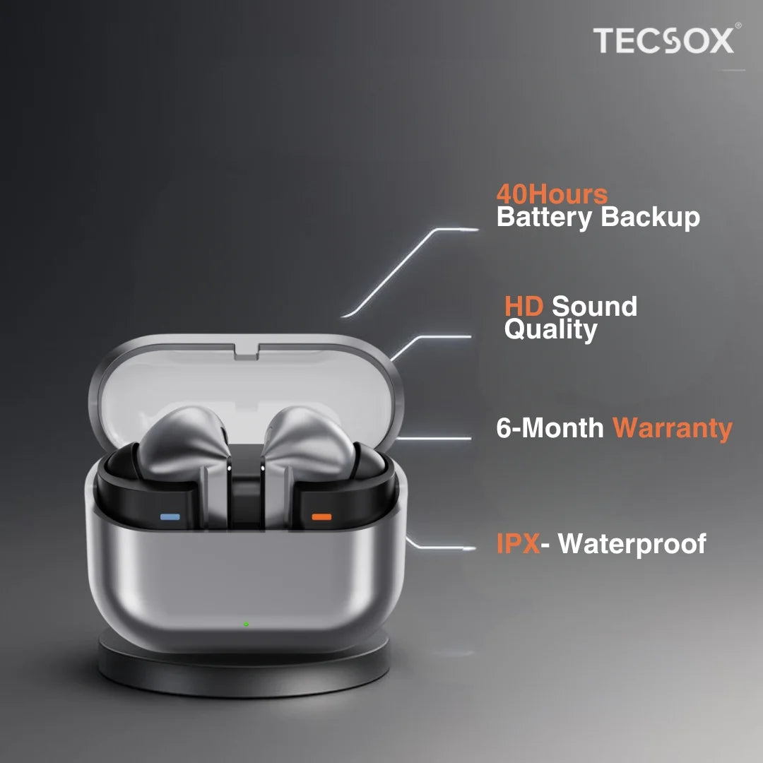 Order TecSox Audora Bluetooth Earbuds | Deep Bass | Under ₹1000