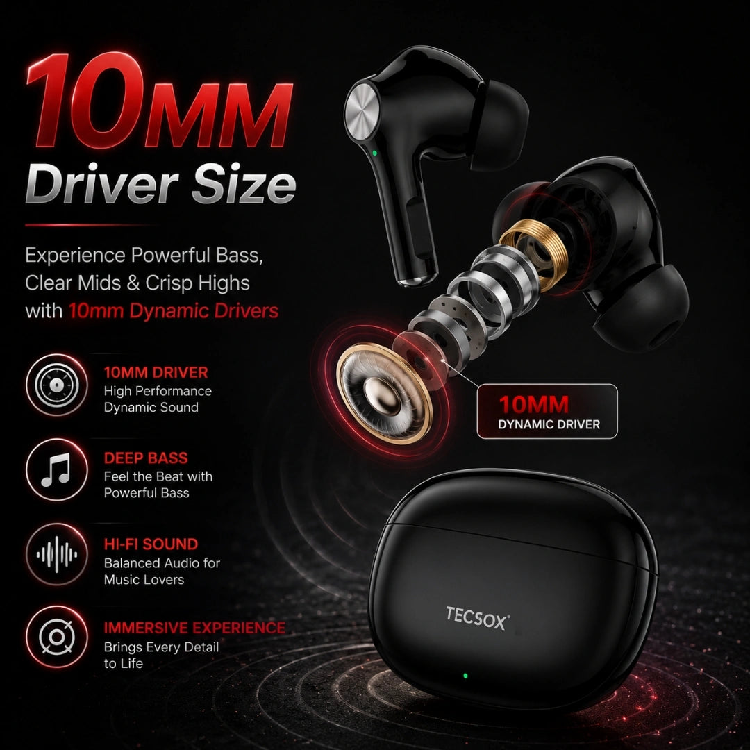 Buy TecSox Neo411 Wireless Earbud With Deep Bass & Comfortable Fit