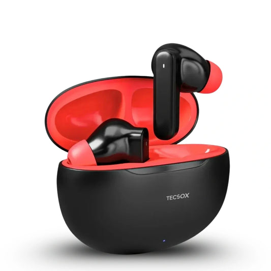 TecSox Pulse 611 Bluetooth Earbuds | Bluetooth 5.3 | 30Hr Play Time | Deep Bass Airpods