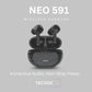 TecSox Neo591 Wireless Earbud With Deep Bass & Comfortable Fit | IPX Water Resistant