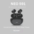 TecSox Neo591 Wireless Earbud With Deep Bass & Comfortable Fit | IPX Water Resistant 3