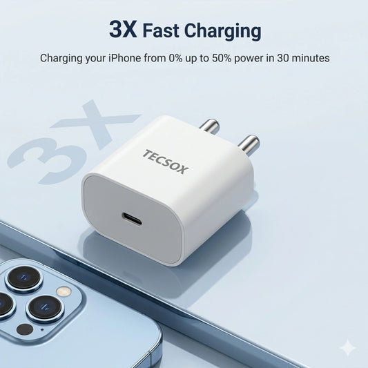 Type C 20W PD Wall Charger | For iOS & Samsung devices | Under ₹1999